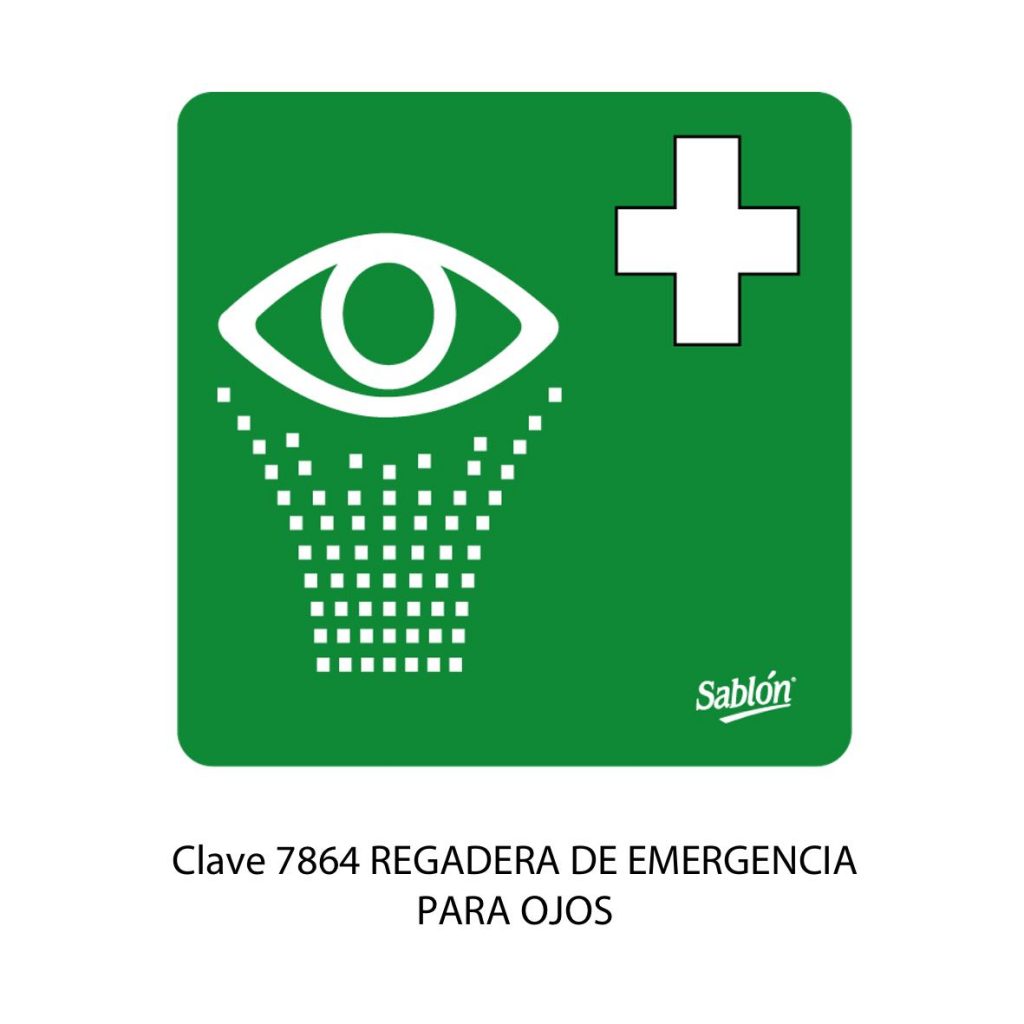 SENAL DE REGADERA DE EMERGENCIA DE OJOS 7864